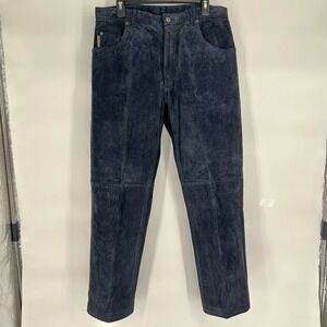 Kaid Equipment Suede Pants Men's‎ Size 36x30 Blue